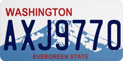 WA license plate AXJ9770