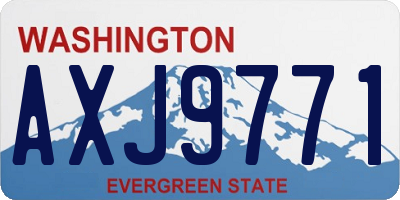 WA license plate AXJ9771