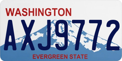 WA license plate AXJ9772