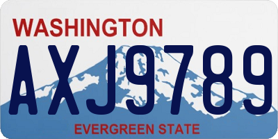 WA license plate AXJ9789