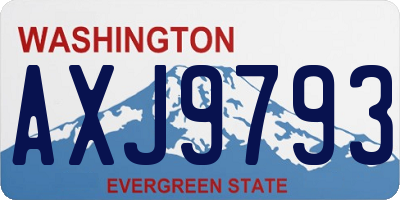 WA license plate AXJ9793
