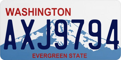 WA license plate AXJ9794