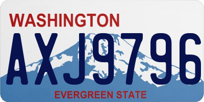WA license plate AXJ9796
