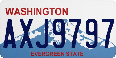 WA license plate AXJ9797