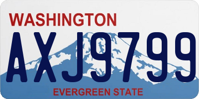 WA license plate AXJ9799