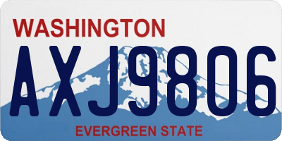WA license plate AXJ9806
