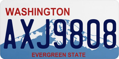 WA license plate AXJ9808