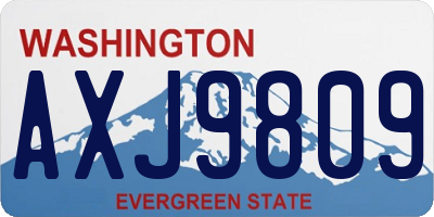 WA license plate AXJ9809