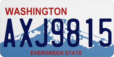 WA license plate AXJ9815
