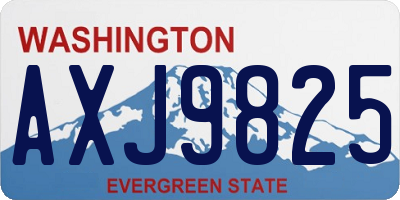 WA license plate AXJ9825