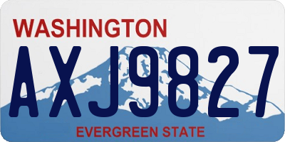 WA license plate AXJ9827