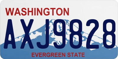 WA license plate AXJ9828