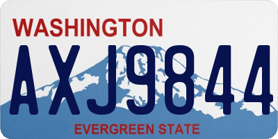 WA license plate AXJ9844