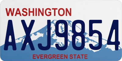 WA license plate AXJ9854