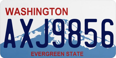 WA license plate AXJ9856