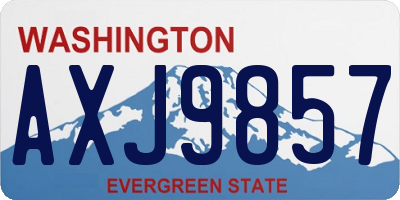WA license plate AXJ9857