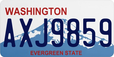 WA license plate AXJ9859