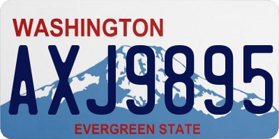 WA license plate AXJ9895