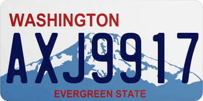 WA license plate AXJ9917