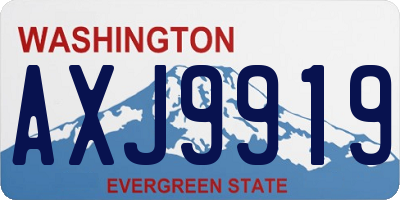 WA license plate AXJ9919