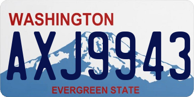 WA license plate AXJ9943