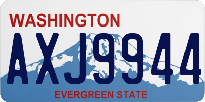 WA license plate AXJ9944