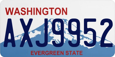 WA license plate AXJ9952