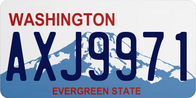 WA license plate AXJ9971