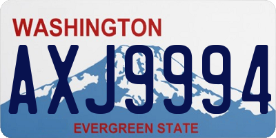 WA license plate AXJ9994