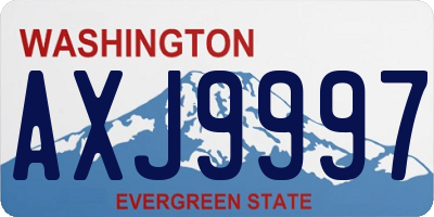 WA license plate AXJ9997