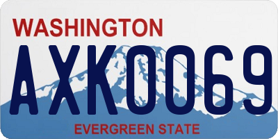 WA license plate AXK0069