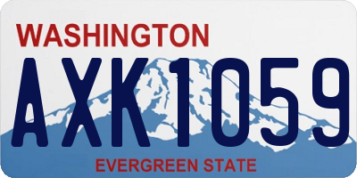 WA license plate AXK1059