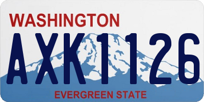 WA license plate AXK1126