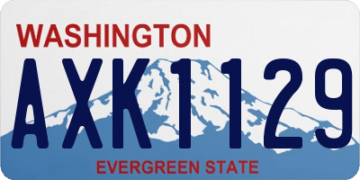 WA license plate AXK1129
