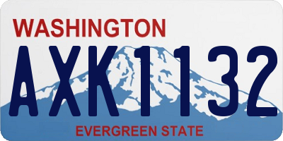 WA license plate AXK1132