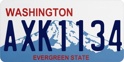 WA license plate AXK1134