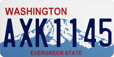 WA license plate AXK1145