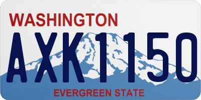 WA license plate AXK1150