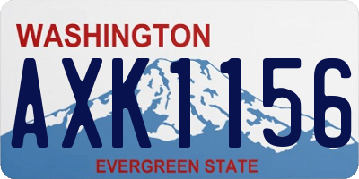 WA license plate AXK1156