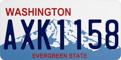 WA license plate AXK1158