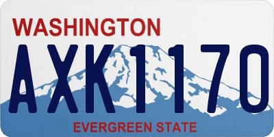 WA license plate AXK1170