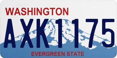 WA license plate AXK1175