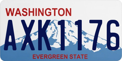 WA license plate AXK1176