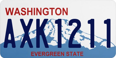 WA license plate AXK1211