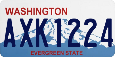 WA license plate AXK1224