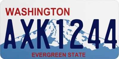 WA license plate AXK1244