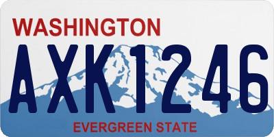 WA license plate AXK1246