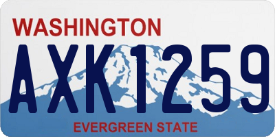 WA license plate AXK1259