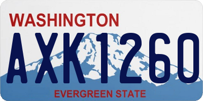 WA license plate AXK1260