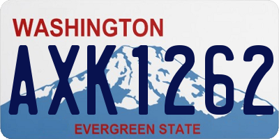 WA license plate AXK1262